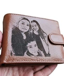 Portofel Personalizat cu poza 22, barbati, piele naturala , maro