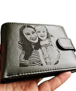 Portofel Personalizat cu poza 25, barbati, piele naturala , negru