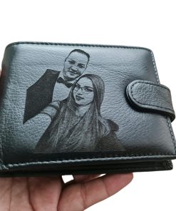 Portofel Personalizat cu poza 28, barbati, piele naturala , negru