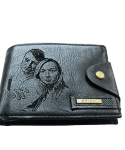Portofel Personalizat cu poza e36, barbati, piele, cu capsa, negru