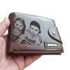 Portofel Personalizat cu poza e48 - Portofel Personalizat cu poza e48, barbati, piele , cu capsa, maro - Portofelul Meu