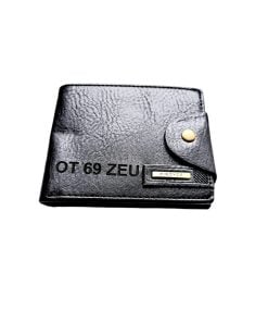 Portofel Personalizat numar auto 2, barbati, piele , cu capsa, negru
