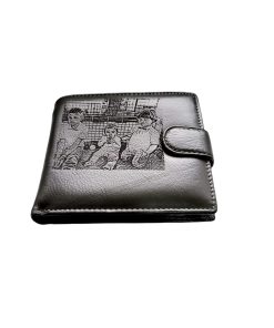 Portofel Personalizat cu poza 9, barbati, piele naturala , negru