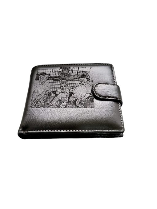 Portofel Personalizat cu poza 9, barbati, piele naturala , negru