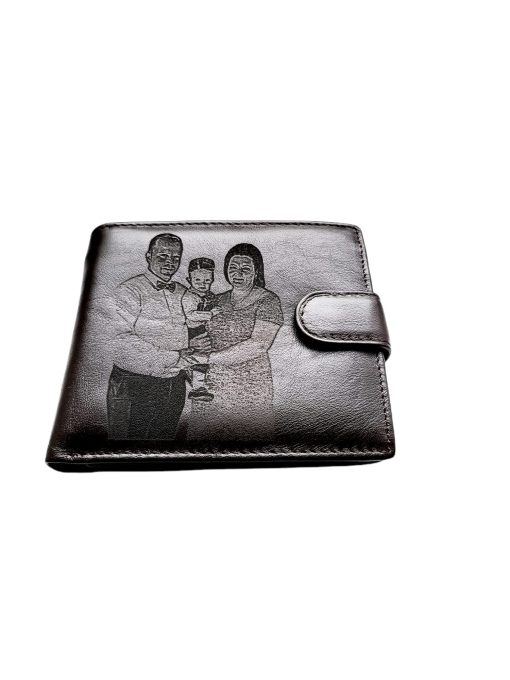 Portofel Personalizat cu poza 11, barbati, piele naturala , negru
