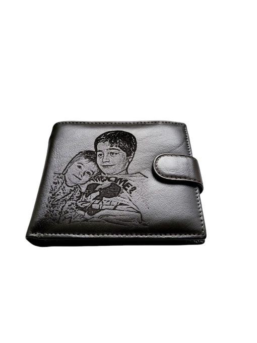 Portofel Personalizat cu poza 13, barbati, piele naturala , negru
