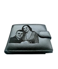 Portofel Personalizat cu poza 16, barbati, piele naturala , negru