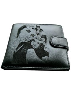 Portofel Personalizat cu poza 17, barbati, piele naturala , negru