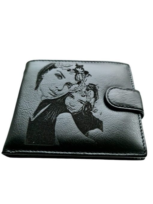 Portofel Personalizat cu poza 17, barbati, piele naturala , negru