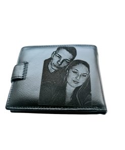 Portofel Personalizat cu poza 18, barbati, piele naturala , negru