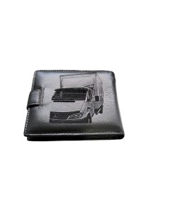 Portofel Personalizat cu poza auto, barbati, piele naturala , negru