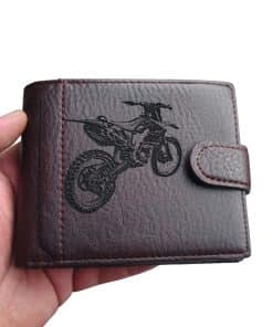 portofel maro personalizat cu poza motocicleta