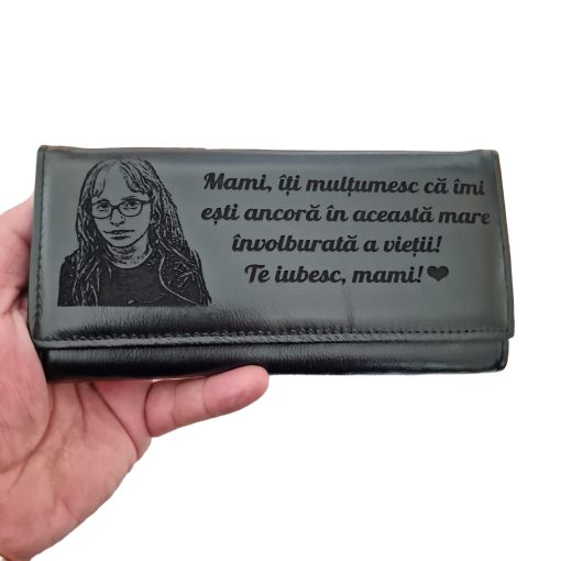 portofel dama negru Mami iti multumesc