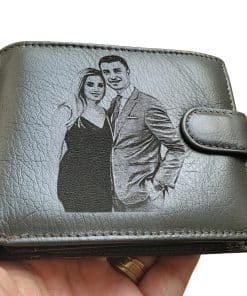 portofel gri cu capa piele naturala personalizat cu poza 2