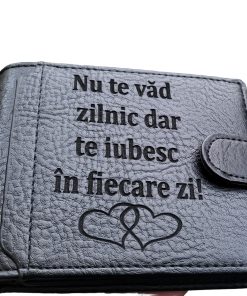 Portofel piele personalizat nu te vad zilnic