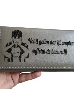 portofel dama piele naturala gri Noi il Golim