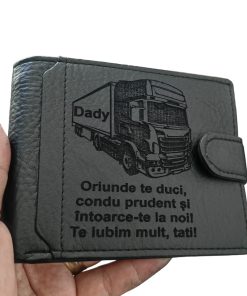 portofel negru cu capsa Tir Oriunde te duci