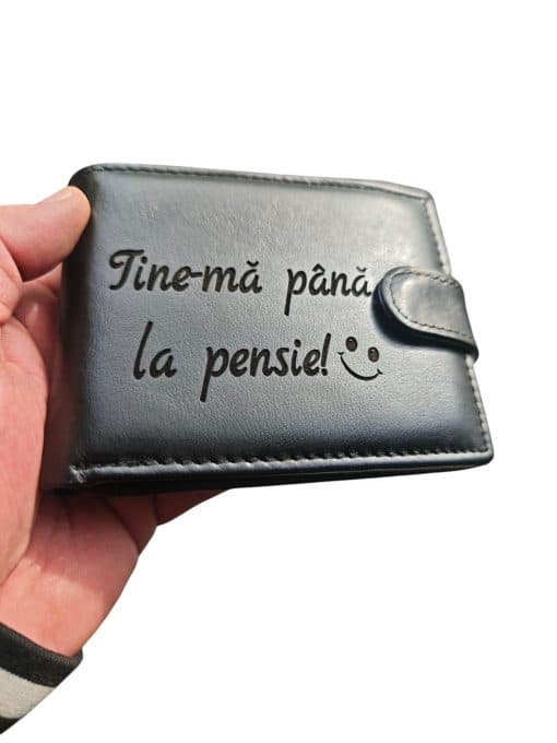 portofel negru piele naturala Pana la pensie