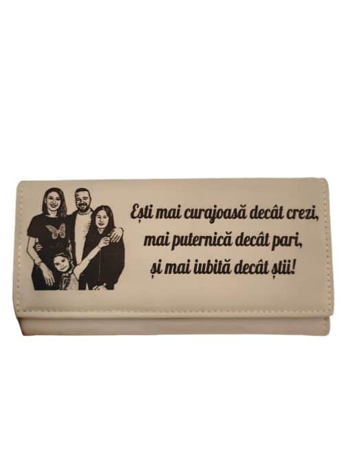 portofel dama piele naturala beige Curajoasa