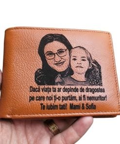 portofel maro coniac fara capsa piele naturala Daca viata