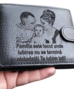 Portofel nergu piele naturala Familia este locul