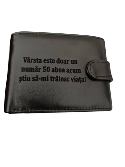 portofel cu text personalizat varsta
