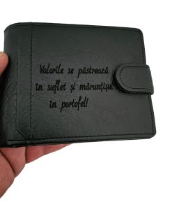 portofel negru cu capsa Valorile