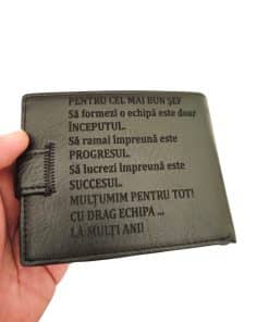 portofel personalizat negru cel mai bun sef