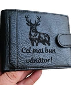 Portofel negru cu capsa Cel Mai Bun Vanator