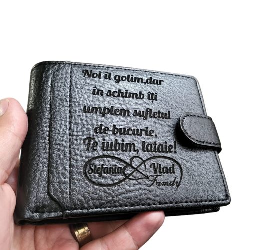 Portofel personalizat Te iubim tataie