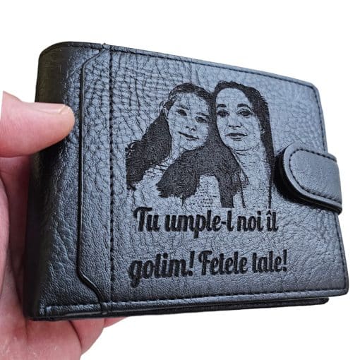 portofel negru cu capsa  Tu umple-l Fetele Tale