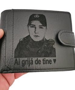 portofel negru cu capsa Ai Grija De Tine