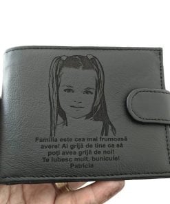portofel nergu cu capsa Te iubesc bunicule