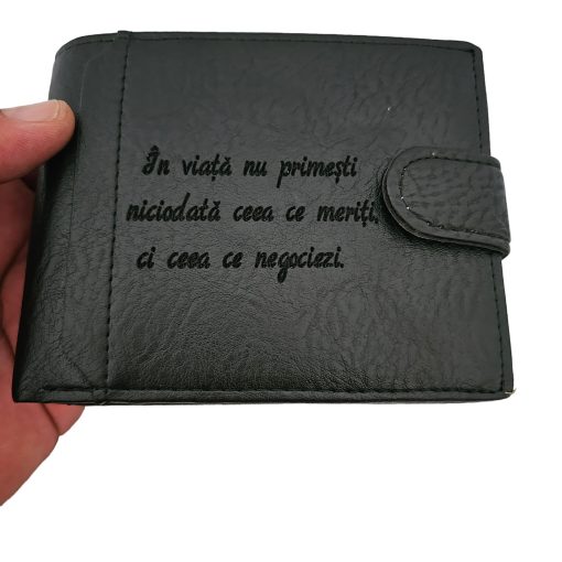 portofel cu capsa negru In viata primesti