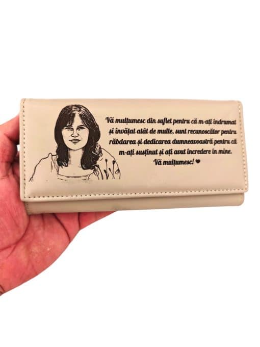 portofel dama beige Va multumesc