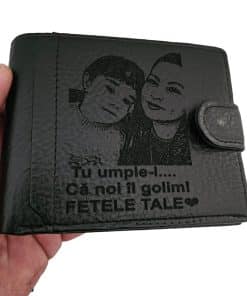 Portofel negru cu capsa Il Golim.