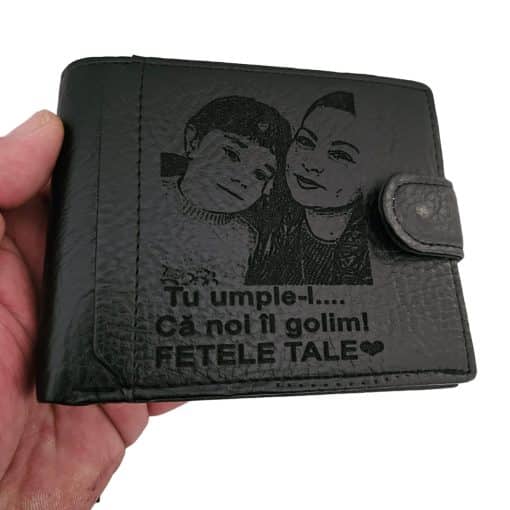 Portofel negru cu capsa Il Golim.