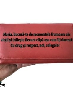 Portofel rosu dama Bucura-te