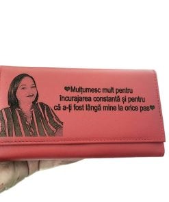portofel dama rosu Multumesc Mult