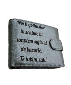 portofel gri piele naturala Noi il golim