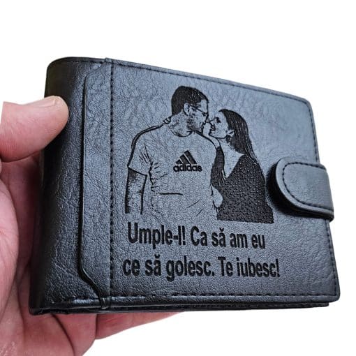 Portofel negru cu capsa Sa am ce sa cheltuiesc.