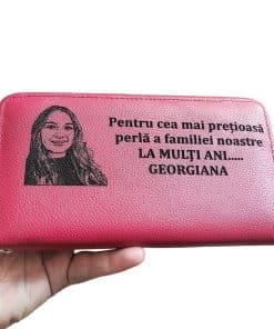 portofel dama rosu penar Perla Familiei