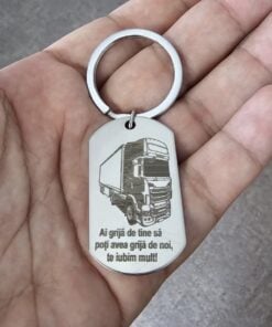breloc personalizat tir si text