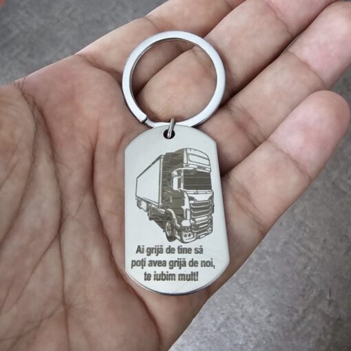 breloc personalizat tir si text