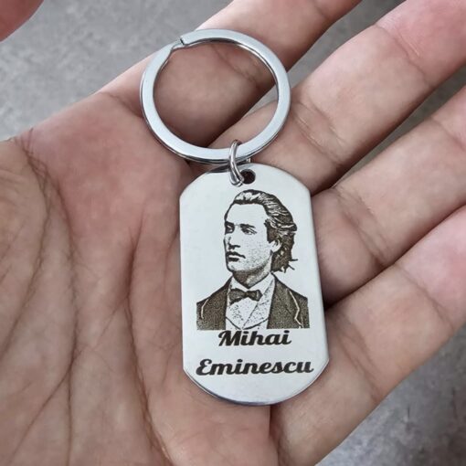 Breloc personalizat poza si text