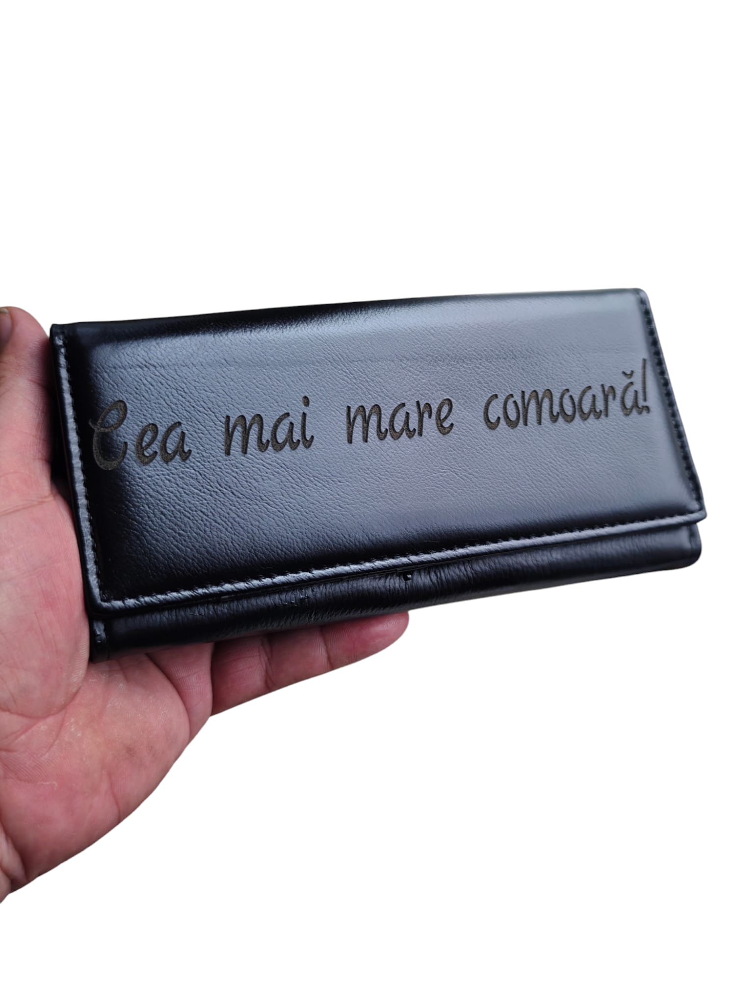 portofel dama negru piele naturala Comoara