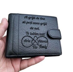 Portofel personalizat Te iubim tati