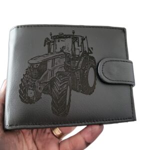 portofel cadou personalizat negru cu capsa Tractor