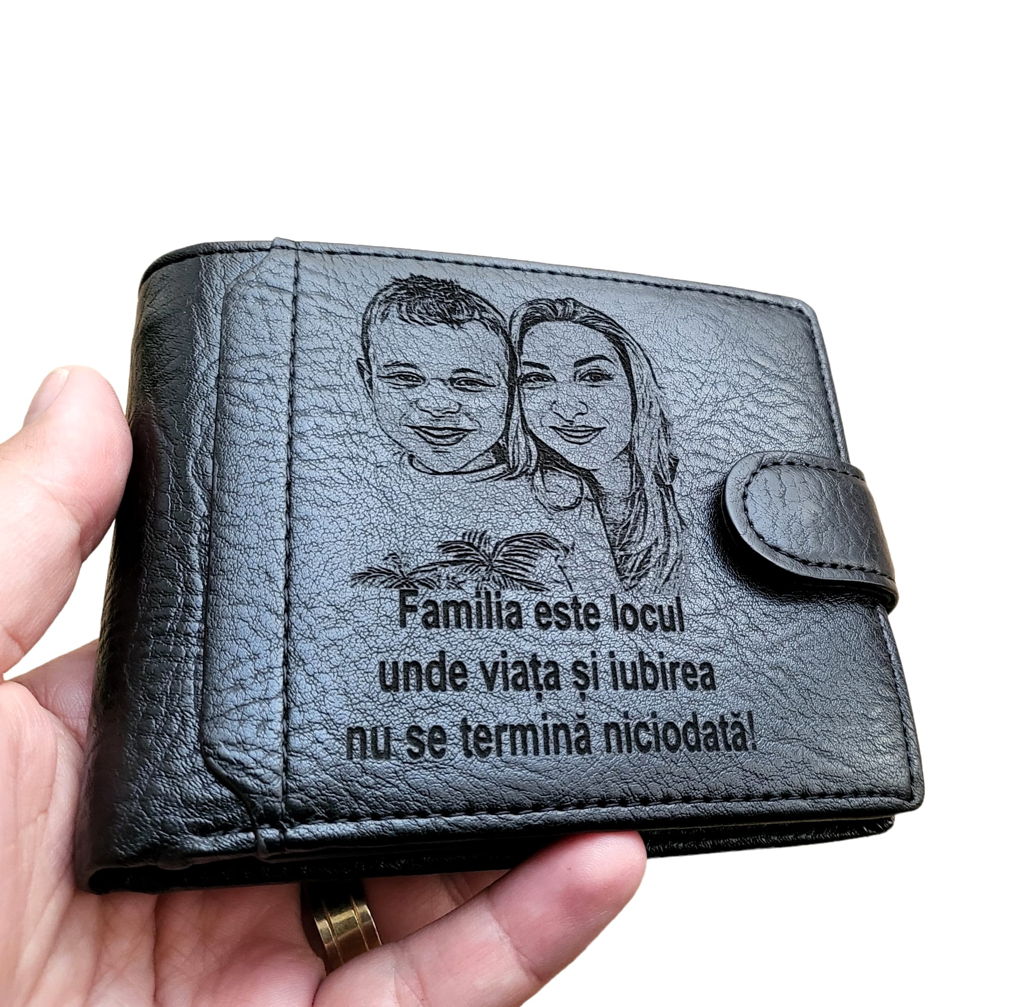 Portofel Personalizat din Piele, Gravat Laser