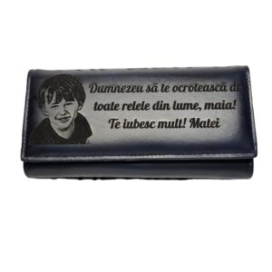 Portofel dama piele naturala albastru 1